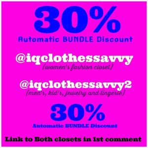 iqclothessavvy Jewelry - 30% Automatic Discount on ALL BUNDLES! iqclothessavvy Jewelry - 30% Automatic Discount on ALL BUNDLES!